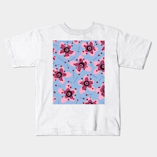 Beautiful Sakura Cherry Blossom Pattern Kids T-Shirt